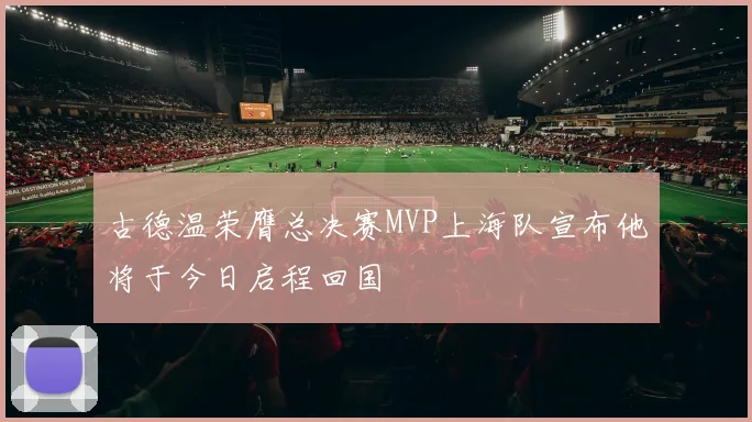 古德温荣膺总决赛MVP上海队宣布他将于今日启程回国